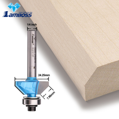 Lamboss V Router Bit 45 градусов Шамфер Бит с подшипником гравировки битов маршрутизатора